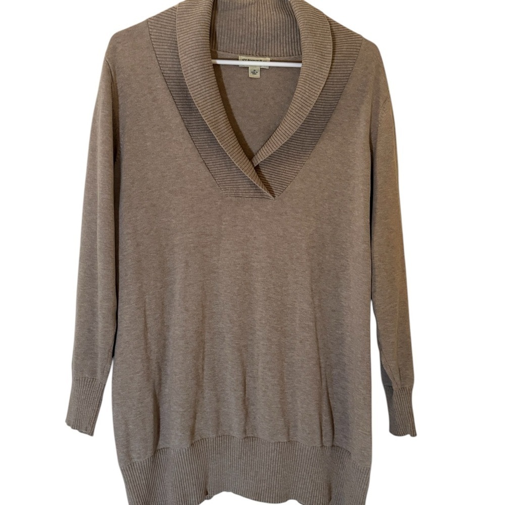 St. John's Bay Taupe Cowl Neck Sweater